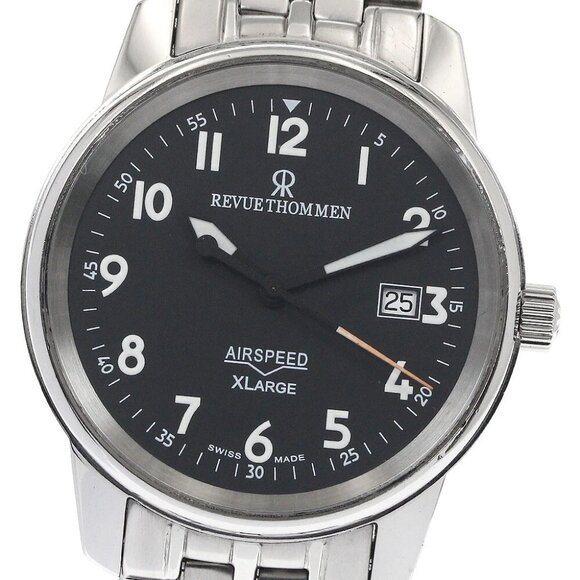 REVUE THOMMEN Air speed Date black Dial Automatic Men's Watch